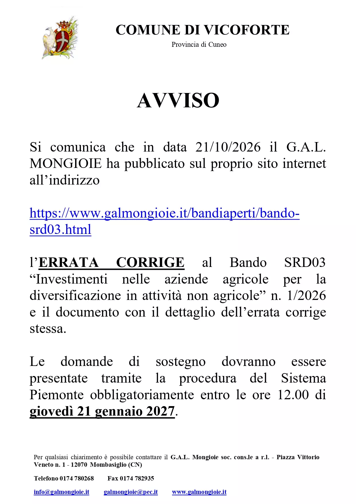 AVVISO