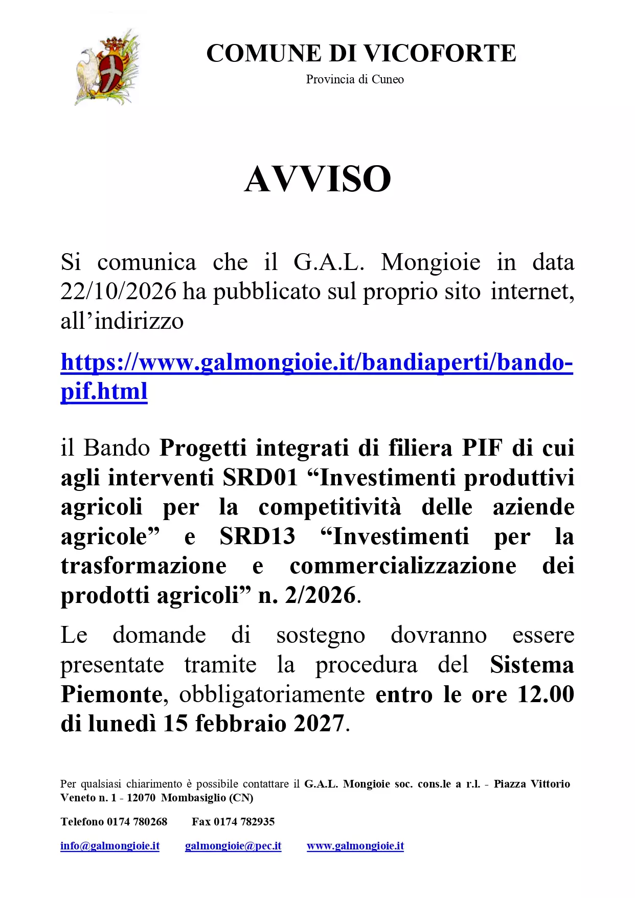 AVVISO