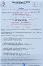 •AGGIORNAMENTO SUL SERVIZIO DI SPESA A DOMICILIO LEGATO ALL’ANDAMENTO EPIDEMIOLOGICO DA COVID-19 •  Continua ad essere attivo il servizio di spesa a domicilio, vista la situazione attuale legata all’andamento epidemiologico da Covid-19.