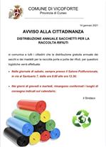 ⚠️ATTENZIONE⚠️  RETTIFICA distribuzione sacchetti per la raccolta rifiuti 